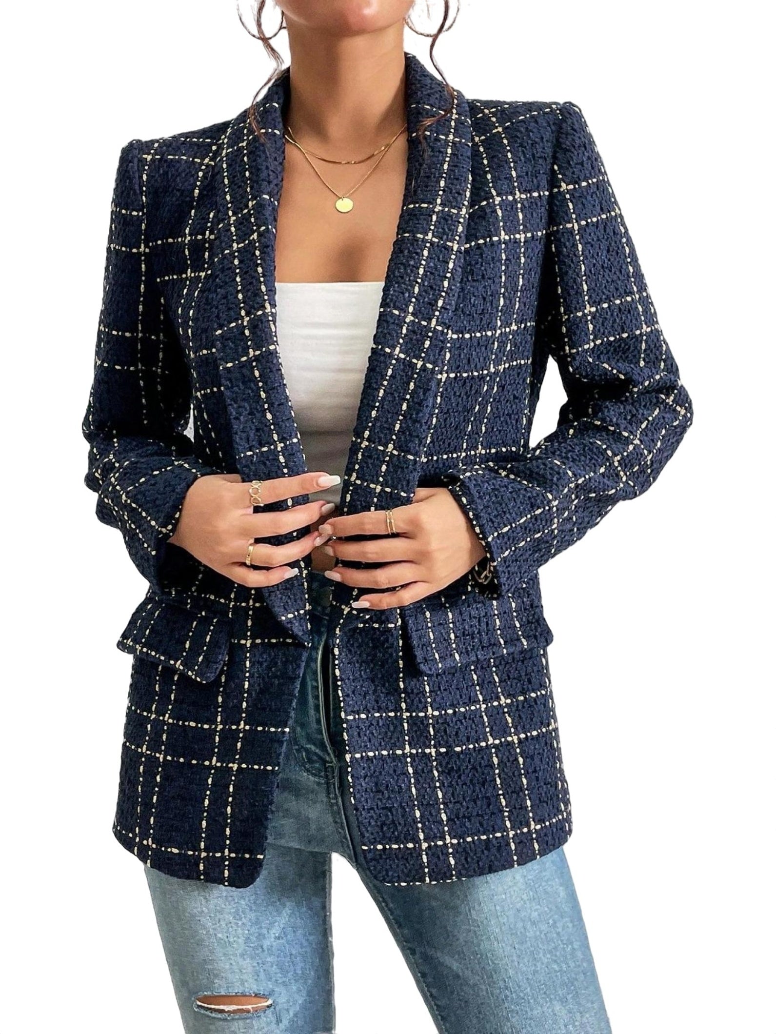 Sarah - Checked Blazer