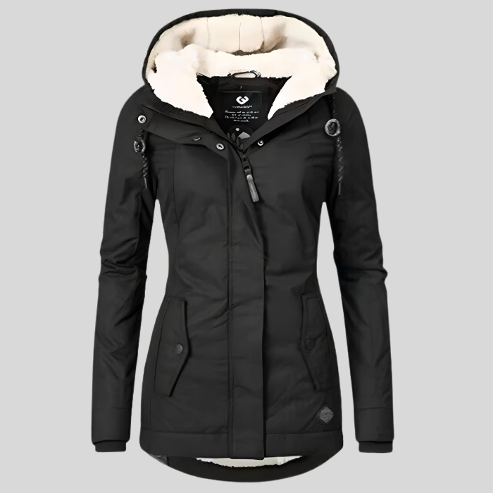 Madison - Long and Waterproof Winter Coat with Hood and Warm Lining