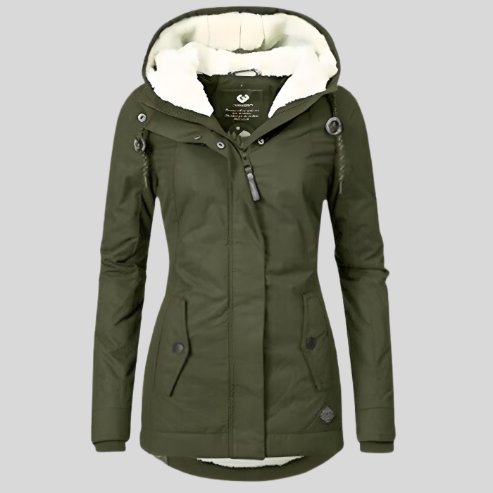 Madison - Long and Waterproof Winter Coat with Hood and Warm Lining